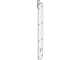 Hafele 911.62.771 Flush Bolt,Top Mounted,With Offset Bolt Al Fresco Summit,450 mm (17 11/16"),Epd Black
