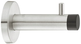 Hafele Wall mounted door stop, with wardrobe hook, for screw fixing, Startec