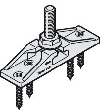 Hafele 940.40.022 Two-Way Suspension Fitting, With M8 Hanger Bolt and Mounting Screws