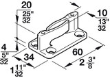 Hafele 940.40.031 Floor Guide, With Zero Clearance, For Screw Fixing
