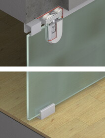 Hafele 940.41.008 Sliding Door Hardware, Hawa Junior 40/GP, set,Top Hung System, without running track/floor guide/cover caps