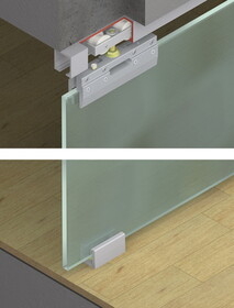 Hafele 940.41.010 Sliding Door Hardware, Hawa Junior 40/GS, set,Top Hung System