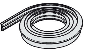 Hafele 940.41.063 Rubber Profile, for Fixed Glass Panels (13/32" x 1/2") 10-12.7 mm