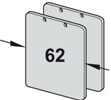 Hafele 940.43.023 End cap set, For angled mounting rail and panel ? height 90 mm