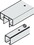 Hafele 940.43.281 Track set, for Slido D-Line11 pocket door solution, for wooden and glass doors