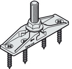 Hafele 940.80.022 Two-way Suspension Plate, MM10 Bolt and Mounting Screws