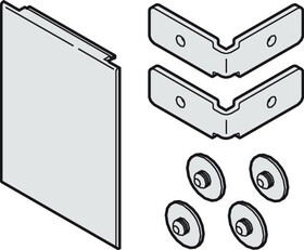 Hafele 941.00.070 Panel piece set, One-Sided,Hawa Porta 100 G, Ceiling Mounted