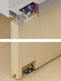Hafele Sliding Door Fitting, EKU Porta 60/100 H/HC, set