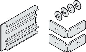 Hafele 941.04.404 End cap set, for clip-on panel, height 40 mm