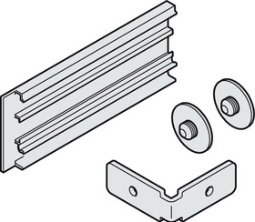 Hafele 941.04.404 End Cap Set,For Clip-On Panel,Height 40 mm For Hawa Junior 80 B/100 B,Length:53 mm,Mounting:Left