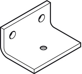 Hafele 941.06.082 Side Mounting Bracket, With Two Screw Holes, For Use With Top Track