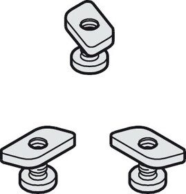 Hafele 940.40.099 Fastening Bolts and Nuts, For Angle Profile, Junior 40