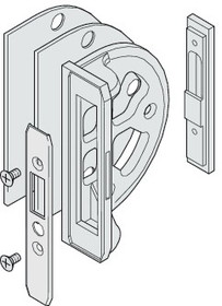 Hafele 941.24.031 Sliding door lock, Hawa Toplock, angled striking plate