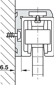 Hafele Spacer, for Hawa Toplock