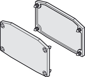 Hafele 941.62.411 End cap set, for H&#228;fele Slido D-Line11, height 33 mm