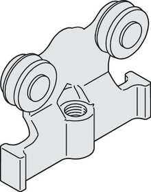Hafele 942.44.012 Running Gear, Wheels: Steel,for HAWA Super 250 A/250 G, With steel rollers