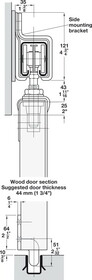 Hafele 942.52.082 Lock Joint Plate, Pre-Drilled
