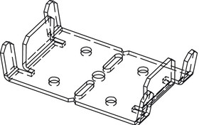 Hafele 942.72.070 Shoe Plate for Front/Back Vertical Studs, Components for Slido Pocket Door