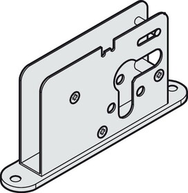 Hafele 943.31.081 Single Bolt Lock, for 17 mm (11/16") Profile Cylinder, &#216;9 mm (11/32") Bolt,For Hawa Aperto, bolt &#216; 9 mm