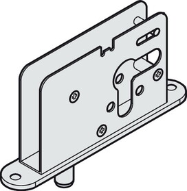 Hafele 943.31.082 Single Bolt Lock, for 17 mm (11/16") Profile Cylinder, &#216;9 mm (11/32") Bolt,For Hawa Aperto, with guide pin, bolt &#216; 9 mm