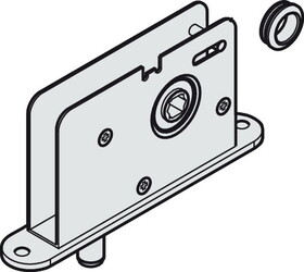 Hafele 943.31.083 Single Bolt Lock, with Square/Hexagonal Socket, &#216;9 mm (11/32") Bolt,For Hawa Aperto, with guide pin, bolt &#216; 9 mm