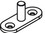 Hafele 943.51.402 Lower Pivot for Floor Mounting, Slido Classic Bifold 30, Price/Piece