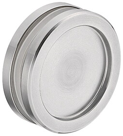 Hafele 981.10.048 Profile Handle, Closed Type,Closed Type, Brass Chrome Plated Matt, for Glass Thickness 10 mm (3/8")