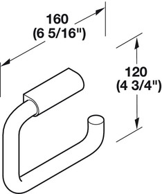 Hafele Toilet Roll Holder, Polyamide, Hewi 477.21.100