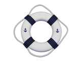 Handcrafted Model Ships 10 Blue New Anchor Lifering Classic White Decorative Anchor Lifering With Blue Bands 10