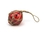 Handcrafted Model Ships 3 Red Glass - Old Red Japanese Glass Ball Fishing Float With Brown Netting Decoration 3"