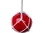 Handcrafted Model Ships 4 Red Glass - NEW Red Japanese Glass Ball Fishing Float With White Netting Decoration 4"