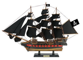 Handcrafted Model Ships Adventure-Galley-26-Black-Sails Wooden Captain Kidd's Adventure Galley Black Sails Limited Model Pirate Ship 26"