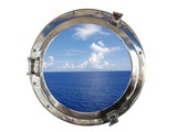 Handcrafted Model Ships AL486111C - W Chrome Decorative Ship Porthole Window 24