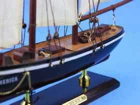 Handcrafted Model Ships America 16 Wooden America Model Sailboat Decoration 16"