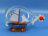 Handcrafted Model Ships America-Bottle America Sailboat in a Glass Bottle 7