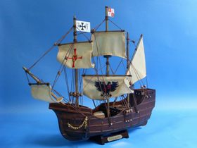 Handcrafted Model Ships B0903 Wooden Santa Maria Limited Tall Model Ship 14&quot;