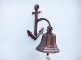 Handcrafted Model Ships BL-2018-1-AC Antique Copper Hanging Anchor Bell 8