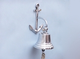 Handcrafted Model Ships BL-2018-1-CH Chrome Hanging Anchor Bell 8