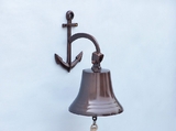 Handcrafted Model Ships BL-2018-3-AC Antique Copper Hanging Anchor Bell 12