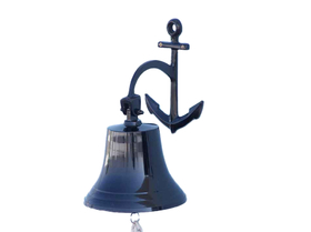 Handcrafted Model Ships Bl-2018-3-black Oil Rubbed Bronze Hanging Anchor Bell 12"