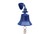 Handcrafted Model Ships BL-2019-5-Blue Solid Brass Hanging Ship's Bell 6" - Blue Powder Coated