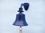 Handcrafted Model Ships BL-2019-5-Blue Solid Brass Hanging Ship's Bell 6" - Blue Powder Coated