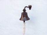 Handcrafted Model Ships BL-2019AN-6 Antiqued Copper Hanging Ships Bell 6