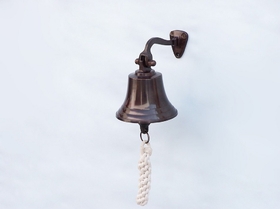 Handcrafted Model Ships BL-2019AN-6 Antiqued Copper Hanging Ships Bell 6"