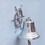 Handcrafted Model Ships BL-2026-2-CH Chrome Hanging Ship Wheel Bell 8"