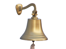 Handcrafted Model Ships BL-2050-9AN Antique Brass Hanging Ship's Bell 11"