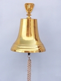Handcrafted Model Ships BL2019-13B Brass Plated Hanging Ship's Bell 18