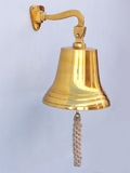 Handcrafted Model Ships BL2019-9B Brass Plated Hanging Ship's Bell 11