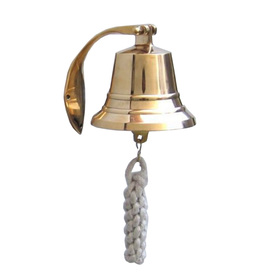 Handcrafted Model Ships BL2021-5B Brass Plated Hanging Harbor Bell 4"