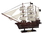 Handcrafted Model Ships Black-Falcon-15-White-Sails Wooden Captain Kidd's Black Falcon White Sails Pirate Ship Model 15"